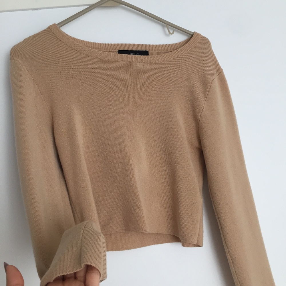 Tan Ribbed Sweater - Picture 3 of 4